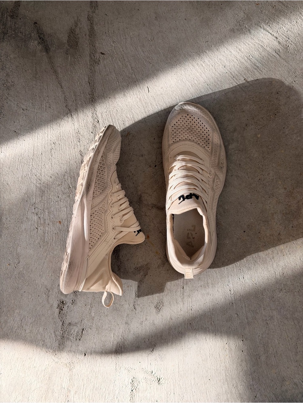 APL Women’s Cream Knit Athletic Sneakers